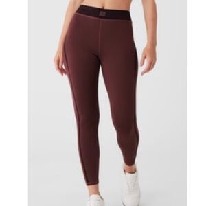 Airlift High-Waist 7/8 Line Up Legging, Cherry Cola Size, Size = XXS, Disc Color